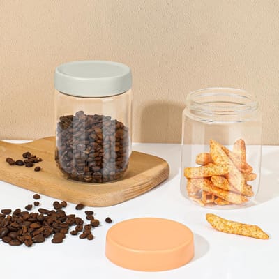 Candala Container voor nachtelijke haver, magnetronbestendige potjes voor havermout, voor maaltijdbereiding, opslag, inmaken, 2 - van 600ml, multifunctionele inmaakpotten met deksels, bewaren van