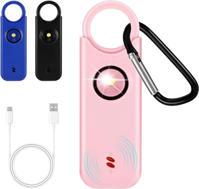 Persoonlijk Alarm - Zelfverdediging Apparaat - Noodsituaties Oproepen - Extra Luid 135 dB - Compact Formaat - Roze
