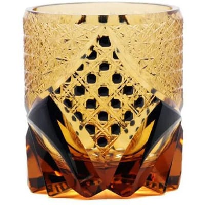 3D Reliëf Koninklijk Hof Xo Whisky Proefglas Japanse Edo Kiriko Kristallen Wijnglazen Handmatige Diamantgeslepen Amberkleurig Edelsteen Whiskyglas 250ml beige