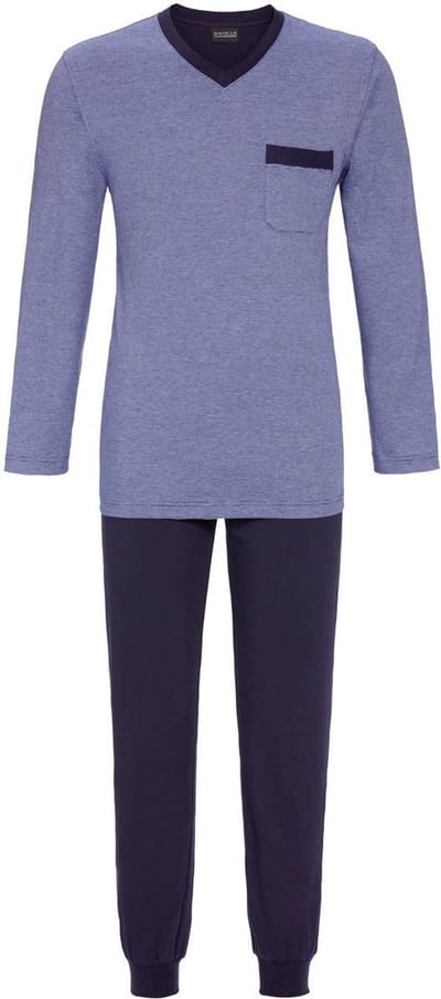 Ringella Blauwe heren pyjama katoen Blauw man S