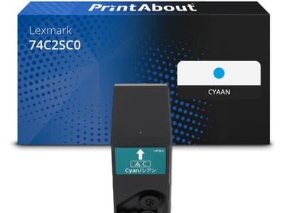 PrintAbout huismerk Toner 74C2SC0 Cyaan Hoge capaciteit Geschikt voor Lexmark