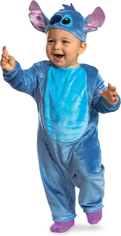 DISNEY - LILO & STITCH, Kostuum Stitch Peuter Deluxe, Maat (12-18 mths), Zuigeling