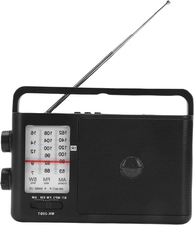 Draagbare Radio - AM FM Radio - Noodoverleving - 3 Stroomopties - 24 x 14 x 8 cm - Zwart