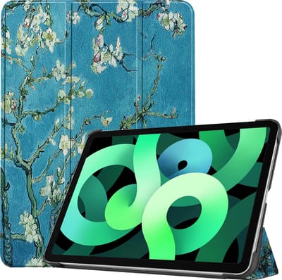 Hoes - Geschikt voor Apple iPad Air 5 (2022) - 10.9 inch - 5e Generatie - M1 - Dun & Stevig - Trifold Bookcase - Hard Cover - Hardcover Book Case - Tablet Hoesje - Blokken