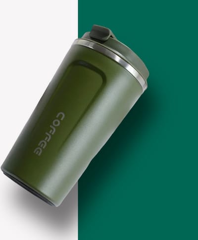 Premium RVS Koffiebeker 510 ML - Thermosbeker - Herbruikbare Theebeker - Drinkfles - Groen