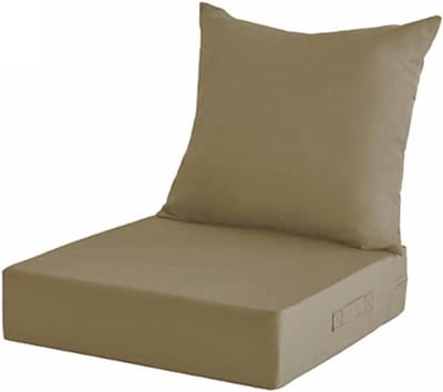 Buitenkussens Tuinmeubelen - Terraskussens Bankkussen - Comfortabel Zitten - Traagschuim Vulling - 61x61 cm - Lichtbruin