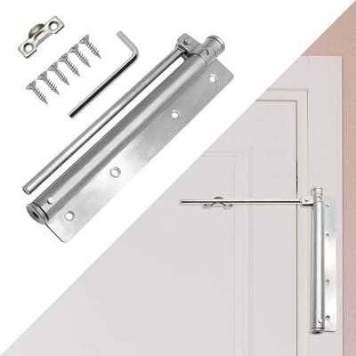 Deurdranger - Deurdemper. Roestvrij staal deurdemper, instelbare veer deurdemper voor buiten- en binnen deuren, tuinhekken, muggennetten, ingang deuren, zwart