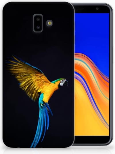 Samsung Galaxy J6 Plus (2018) TPU Hoesje Papegaai