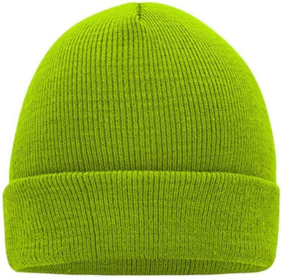 Myrtle Beach 'Knitted Cap' Beanie Limoengroen