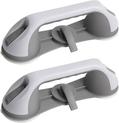 Douche Handgrepen - Badkamer Steun - Extra Veiligheid - 3 Sterke Zuignappen - 32x25 cm - Universeel