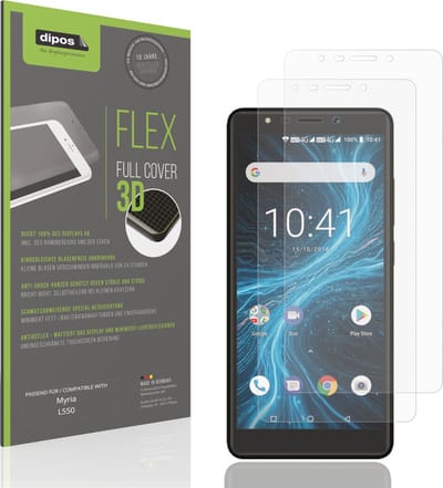 dipos FLEX – 2x Matte Screenprotector geschikt voor Myria L550 | Volledige Schermbescherming | Case-Friendly