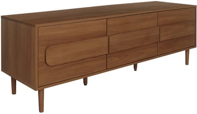 sweeek - Vintage tv-meubel met houteffect 3 deuren 150cm - juliana
