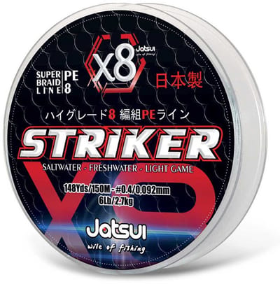 Jatsui Striker Pe 8 150 M Gevlochten Vislijn Transparant 0.208 mm