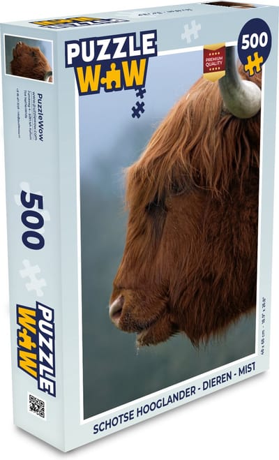 Puzzel Schotse Hooglander - Dieren - Mist - Legpuzzel - Puzzel 500 stukjes