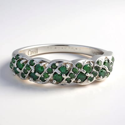 Cavill - Zilveren Ring - 925 Sterling Zilver Platina Verguld - 0,59 ct Fancy Diamanten Ronde Briljant - Elegante Damesring, Mode & Luxe Sieraden