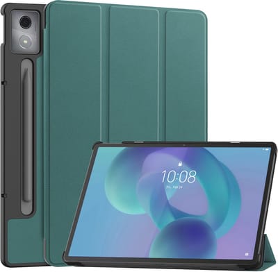 Hoesje - Geschikt voor Lenovo Idea Tab Pro - Dun & Stevig - Hardcover Book Case - Trifold Bookcase Hoes - Hard Cover - Tablethoes - Donkergroen