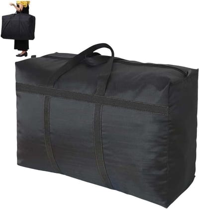 Reistas - Extra grote reistas - Bagagetas - Reisorganizer - 100 liter - Opvouwbaar, lichtgewicht en compact - Oxford-stof - Geschikt voor verhuizingen, weekendjes weg, kamperen, enz. - 80*26*46 cm - Zwart