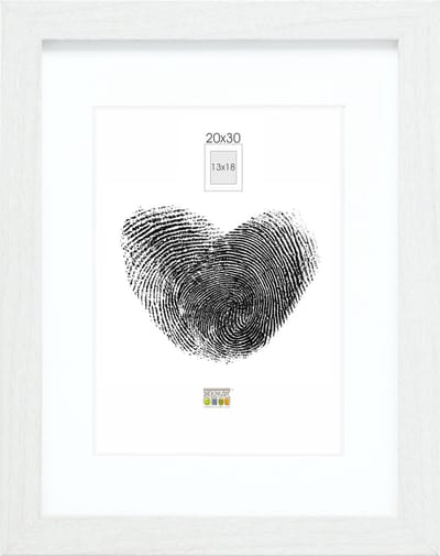 Deknudt Frames fotolijst - wit met passe-partout - 13x18 / 20x30 cm
