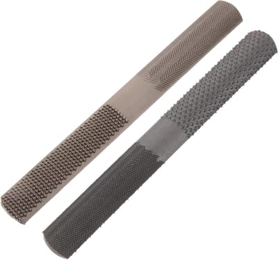 Houtbewerking Vijlenset - Handvijlen Raspen - Hout Bewerken - Ergonomisch Handvat - 2 Stuks - Grijs
