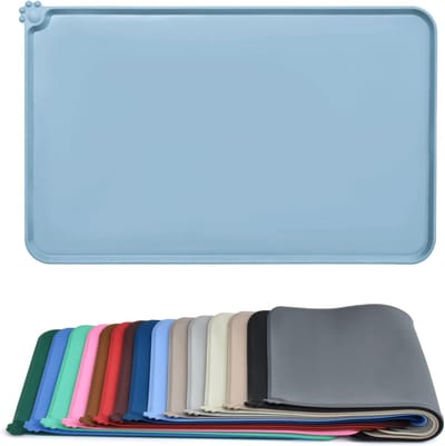 Famanu – Waterdichte honden- en kattenvoermat van siliconen, antislip en eenvoudig te reinigen, 47 x 30 cm