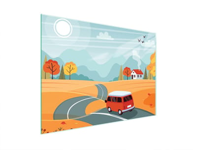 TMK ArtDeko Serie - Glazen Snijplank - 40x30 cm - Hittebestendig - Antislip - UV Druk
