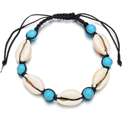 Bohemian Natuurlijke Zeeparel Bedel Armbanden Voor Vrouwen Mannen Zomer Zandstrand Handgemaakt Touw Koord Kettingen Armband DIY Sieraden white