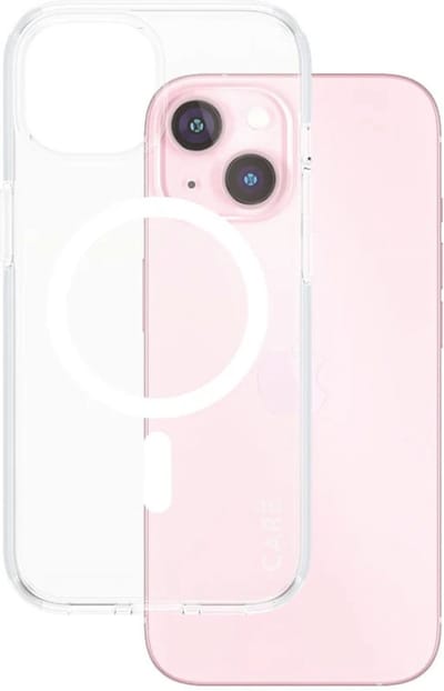 CARE by PanzerGlass Flagship Case - Transparant Urban Combat w. - Wit MagSafe iPhone 15