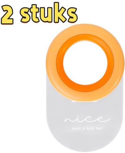 2-delige toiletbrillifter - Voorkomt aanraken van de handgreep van de bril - Ringvormig ontwerp - Geschikt voor toiletten, voorkomt vuile handen - 7*4,5*0,3 cm - Warm oranje