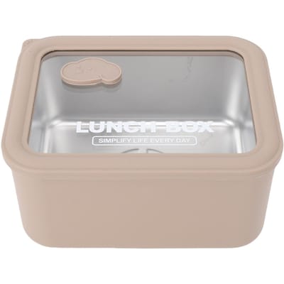 Lunchcontainer Zichtbaar Magnetronbestendig Draagbaar 304 RVS Lunchbox voor School Picknick L(for 6.5-9kg)