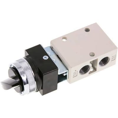 3/2 G1/4'' Draaischakelaar Ventiel Zwart 0-8bar/0-112psi YPC