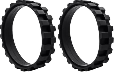 Dailygoods- Banden 2 stuks - Slijtvaste Bandenaccessoires - Reserveonderdelen voor Veegrobots - Rubber - Diameter 65 mm - Hoogte 15 mm - Veegrobotband