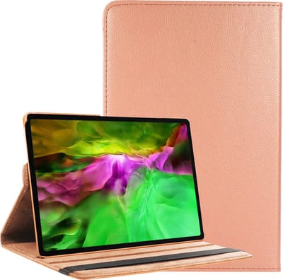 Hoesje Geschikt voor Samsung Galaxy Tab A8 - 360 Graden Draaibare Hard Cover Case - Tablet Hoes Draaibaar - Rosé goud