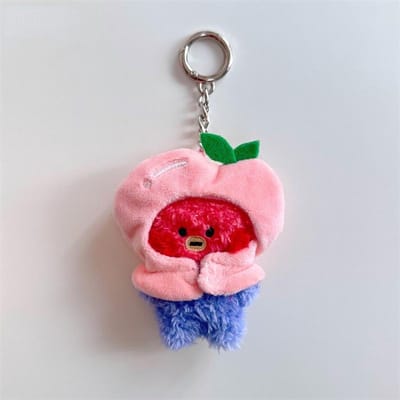 BT21 KPOP MININI FRUITEN POPJE Mini Fruit Popje Pluche Popje Bedeltje Sleutelhanger Bedeltje ARMY Fan Cadeau Koppel Cadeau Prachtig Ontwerp pink