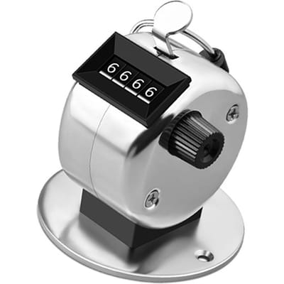 Hand Tally Counter Berekeningsbereik 0000?9999 4-cijferige mechanische handmatige handteller klikker black