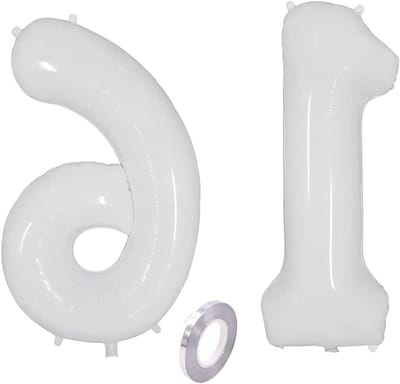 Grote 40 inch witte helium ballonnen voor 16e verjaardag versiering voor jongens en meisjes, feestdecoratie, cijfers ballonnen, verjaardagsfeest accessoires