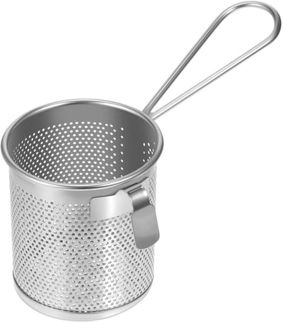 Daity 1 pack - RVS voedselzeef - Pastazeefmand - Spoelen en zeven voor het koken van voedsel Spaghetti Ravioli