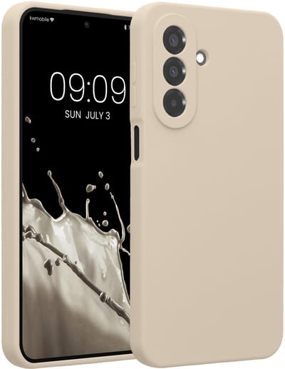 kwmobile telefoonhoesje geschikt voor Samsung Galaxy A27 5G - TPU backcover met siliconen coating - Smartphone case in mat crème