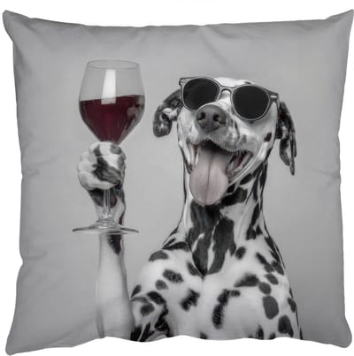 Sierkussens - Kussentjes Woonkamer - 50x50 cm - Zonnebril - Dalmatiër - Wijnglas - Tong