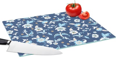 Glazen Snijplank - 39x28 - Patroon - Vogel - Bloemen - Snijplanken Glas