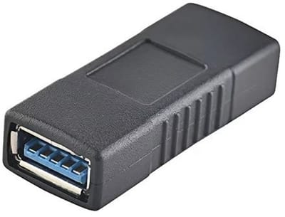 Nereb – USB 3.0 Koppelstuk Female naar Female – USB-A Verleng Adapter – Zwart