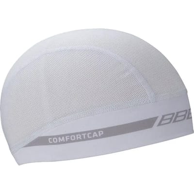 BBB Cycling Helmmuts Zomer - Fietsmuts Voor Onder Helm - 10-25 °C - Mesh Bovenstuk Voor Extra Ventilatie - Wit - One Size - ComfortCap Helmmuts Fiets BBW-293