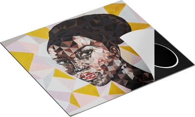 Chefcare Inductie Beschermer Afrikaanse Vrouw in Driehoekjes - Abstract - 60x50 cm - Afdekplaat Inductie - Kookplaat Beschermer - Inductie Mat