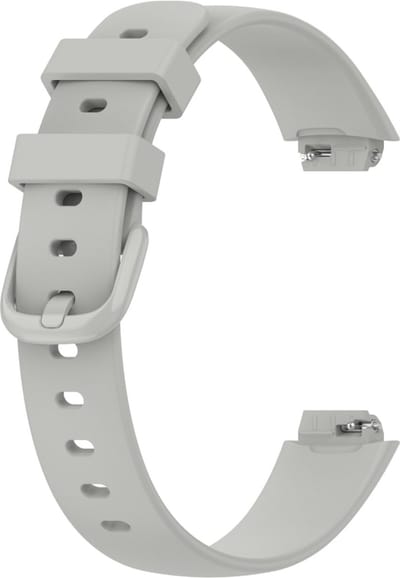 Siliconen bandje - geschikt voor Fitbit Inspire 3 - maat S/M - lichtgrijs