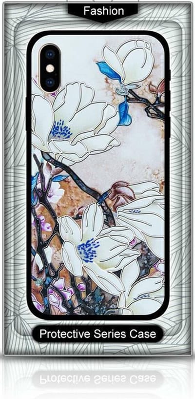 MM&A TPU Back Cover Case Hoesje met Bloemenprint geschikt voor Apple iPhone 12 Pro Max – Siliconen - Zachte Plastic – Soft Case – Wit