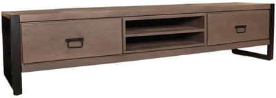 Tv meubel walnoot mangohout 200cm Avelyn tv kast duurzaam mango massief hout tv-meubel