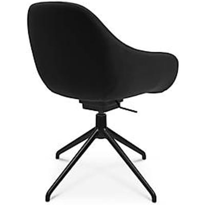 Vergaderstoel Topstar Sitness Life 2.0, draaibaar/zitting in hoogte verstelbaar, armleuningen, B 450 x D 460 x H 440-470 mm, 4-poots onderstel, aluminium zwart mat & stof, zwart