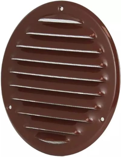 Metalen ventilatierooster rond Ø125 mm bruin - MR125B - RAL8016