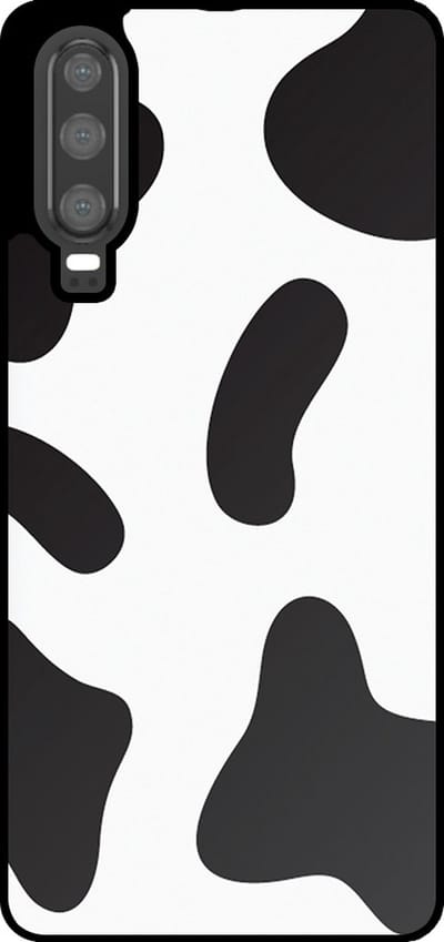 Smartphonica Telefoonhoesje Geschikt voor Huawei P30 met Koeienvlekken Opdruk - TPU Backcover Case With Cow Patches Design geschikt voor Huawei P30