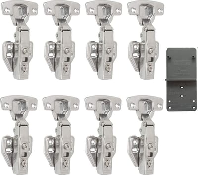 35mm Soft Close Scharnieren met Hydraulische Demper voor Keukenkasten - Automatische Scharnieren Set van 8 Stuks voor Stille Sluiting en Eenvoudige Installatie
