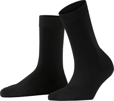 FALKE ClimaWool eenkleurig wol lyocell sokken dames zwart - maat 39-40